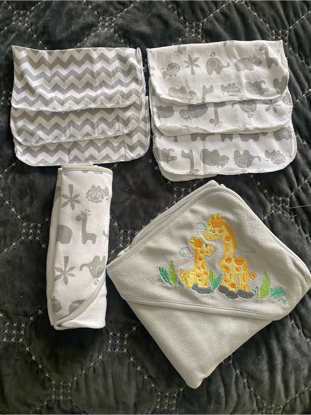 Baby Hooded Towels & Matching Wash Cloths